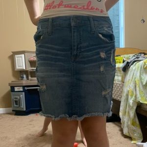 Blue Jean knee Length skirt mossimo supply co size 10/30
